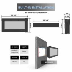 Amantii 26-Inch To 48-Inch Traditional Built-in Electric Fireplace Insert -Dimplex Officials amantii 26 inch to 48 inch traditional built in electric fireplace insert 29924662870110