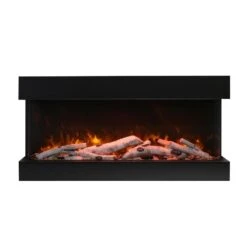 Amantii TRU-VIEW 50-Inch Indoor /Outdoor 3-Sided Smart Electric Fireplace (50-TRU-VIEW-XL) -Dimplex Officials amantii amantii tru view 50 indoor outdoor 3 sided electric fireplace 50 tru view xl 28047029764190