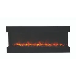 Amantii TRU-VIEW 60-Inch Indoor /Outdoor 3-Sided Smart Electric Fireplace (60-TRU-VIEW-XL) -Dimplex Officials amantii amantii tru view 60 indoor outdoor 3 sided electric fireplace 60 tru view xl 28047037759582