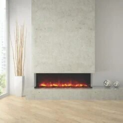 Amantii TRU-VIEW 60-Inch Indoor /Outdoor 3-Sided Smart Electric Fireplace (60-TRU-VIEW-XL) -Dimplex Officials amantii amantii tru view 60 indoor outdoor 3 sided electric fireplace 60 tru view xl 28047037792350