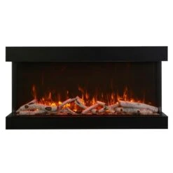 Amantii TRU-VIEW XT Indoor/Outdoor 3-Sided Smart Electric Fireplace 29 Amantii TRU-VIEW XT Indoor/Outdoor 3-Sided Smart Electric Fireplace -Dimplex Officials amantii amantii tru view xt indoor outdoor 3 sided electric fireplace sizes 40 88 40 wide 13820156411998