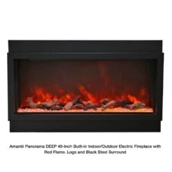 Amantii Panorama DEEP 40-Inch Built-in Indoor/Outdoor Electric Fireplace (BI-40-DEEP) -Dimplex Officials amantii panorama deep 40 inch built in indoor outdoor electric fireplace bi 40 deep bi 40 deep od 182849000639 28840399470686