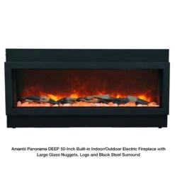 Amantii Panorama DEEP 50-Inch Built-in Indoor/Outdoor Smart Electric Fireplace (BI-50-DEEP) -Dimplex Officials amantii panorama deep 50 inch built in indoor outdoor electric fireplace bi 50 deep bi 50 deep od 182849000288 28840430272606