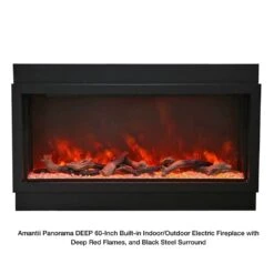 Amantii Panorama DEEP 60-Inch Built-in Indoor/Outdoor Smart Electric Fireplace (BI-60-DEEP) -Dimplex Officials amantii panorama deep 60 inch built in indoor outdoor electric fireplace bi 60 deep bi 60 deep od 182849000646 28840468086878