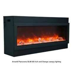 Amantii Panorama SLIM 88-Inch Built-in Indoor /Outdoor Electric Fireplace (BI-88-SLIM) -Dimplex Officials amantii panorama slim 88 inch built in indoor outdoor electric fireplace bi 88 slim bi 88 slim od 182849000707 28844407717982