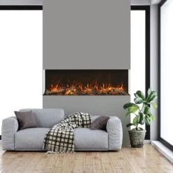 Amantii TRU-VIEW 72-Inch Indoor/Outdoor 3-Sided Smart Electric Fireplace (72-TRU-VIEW-XL) -Dimplex Officials amantii tru view 72 inch indoor outdoor 3 sided electric fireplace 72 tru view xl 72 tru view xl deep 182849000905 29091281993822