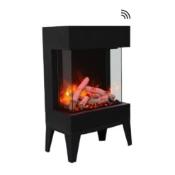 Amantii TRU-VIEW Cube 20-Inch 3-Sided Smart Electric Fireplace (CUBE-2025WM)