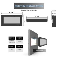 Amantii TRU-VIEW XT Indoor/Outdoor 3-Sided Smart Electric Fireplace 22 Amantii TRU-VIEW XT Indoor/Outdoor 3-Sided Smart Electric Fireplace -Dimplex Officials amantii tru view xt indoor outdoor 3 sided smart electric fireplace 29926075301982