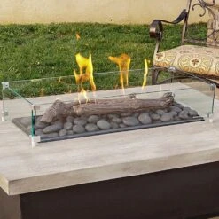 American Fyre Designs Contempo 52-Inch "Reclaimed Wood" Rectangular Gas Fire Pit Table -Dimplex Officials american fyre designs american fyre designs contempo 54 reclaimed wood rectangular gas fire pit table 14575257944158