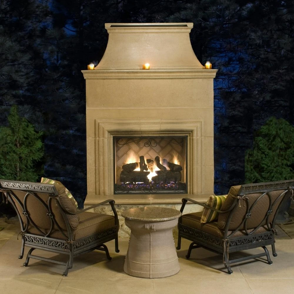 American Fyre Designs Cordova 76-Inch Freestanding Outdoor Gas Fireplace 3 American Fyre Designs Cordova 76-Inch Freestanding Outdoor Gas Fireplace - Image 3