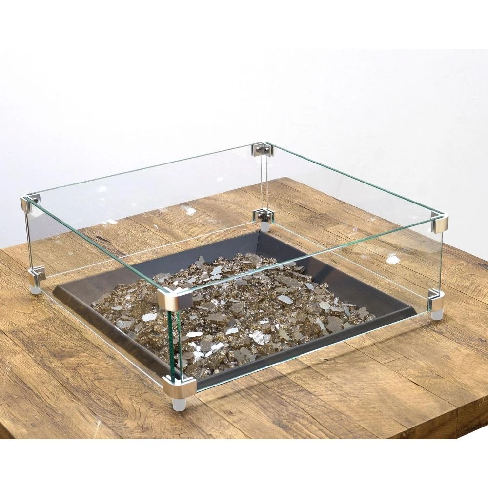 American Fyre Designs Cosmopolitan 36-Inch "Reclaimed Wood" Square Gas Fire Pit Table 3 American Fyre Designs Cosmopolitan 36-Inch "Reclaimed Wood" Square Gas Fire Pit Table - Image 3