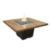 American Fyre Designs Cosmopolitan 60-Inch "Reclaimed Wood" Square Gas Fire Pit Dining Table