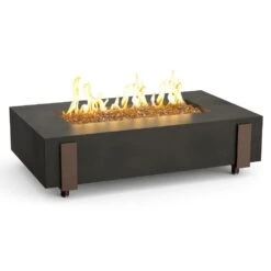 American Fyre Designs Iron Saddle 60-Inch Rectangular Gas Fire Pit Table 15 American Fyre Designs Iron Saddle 60-Inch Rectangular Gas Fire Pit Table -Dimplex Officials american fyre designs iron saddle 60 inch rectangular gas fire pit table propane black lava manual ignition system 580 ba 11 m7pc 61965522403 28864796852318