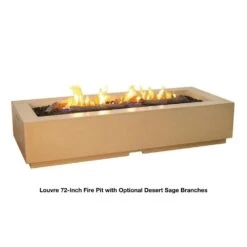 American Fyre Designs Louvre 72-Inch Rectangular Gas Fire Pit -Dimplex Officials american fyre designs louvre 72 inch rectangular gas fire pit 28864861798494