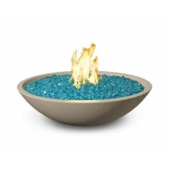 American Fyre Designs Marseille 24-Inch Round Concrete Gas Fire Bowl -Dimplex Officials american fyre designs marseille 24 inch round concrete gas fire bowl smoke natural gas 755 sm 11 m2nc 61965523112 28857006227550