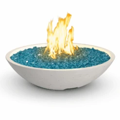 American Fyre Designs Marseille 32-Inch Round Concrete Gas Fire Bowl -Dimplex Officials american fyre designs marseille 32 inch round concrete gas fire bowl white aspen natural gas 753 wa 11 m6nc 61965523097 28855191765086