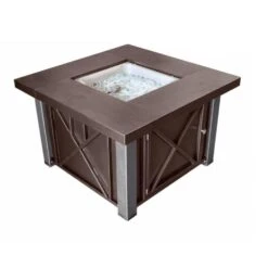 AZ Patio Heaters Two-Tone 38-Inch Square LP Fire Pit Table (GSF-DGHSS) 9 AZ Patio Heaters Two-Tone 38-Inch Square LP Fire Pit Table (GSF-DGHSS) -Dimplex Officials az patio heaters az patio heaters decorative two tone 38 square gas fire pit table gsf dghss 28395387125854