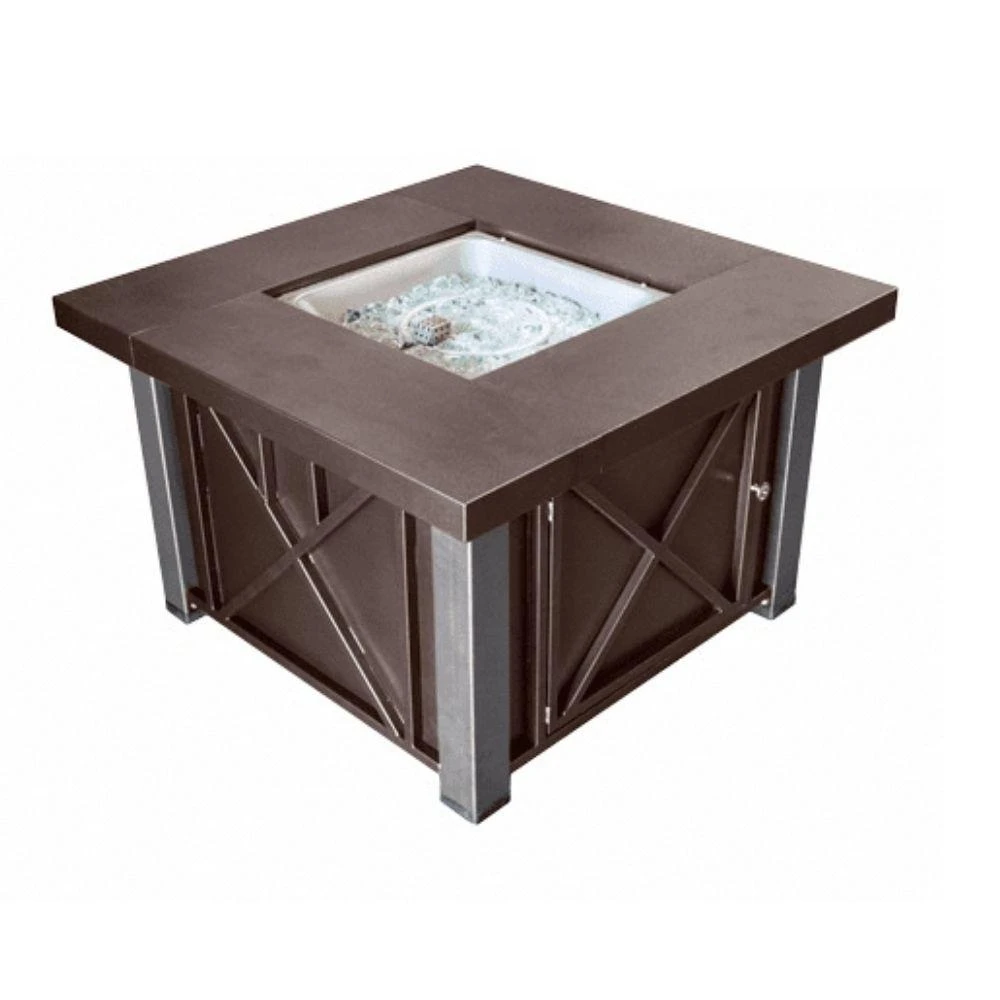 AZ Patio Heaters Two-Tone 38-Inch Square LP Fire Pit Table (GSF-DGHSS) 3 AZ Patio Heaters Two-Tone 38-Inch Square LP Fire Pit Table (GSF-DGHSS) - Image 3