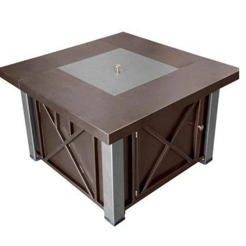AZ Patio Heaters Two-Tone 38-Inch Square LP Fire Pit Table (GSF-DGHSS) 5 AZ Patio Heaters Two-Tone 38-Inch Square LP Fire Pit Table (GSF-DGHSS) - Image 5