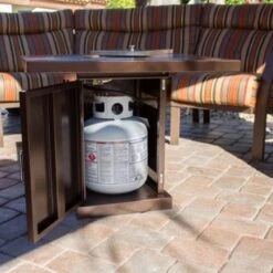 AZ Patio Heaters Hammered Bronze 30-Inch Square LP Fire Pit Table (GSF-PR-PC) 10 AZ Patio Heaters Hammered Bronze 30-Inch Square LP Fire Pit Table (GSF-PR-PC) -Dimplex Officials az patio heaters az patio heaters hammered bronze 30 square gas fire pit table gsf pr pc 28393195798622