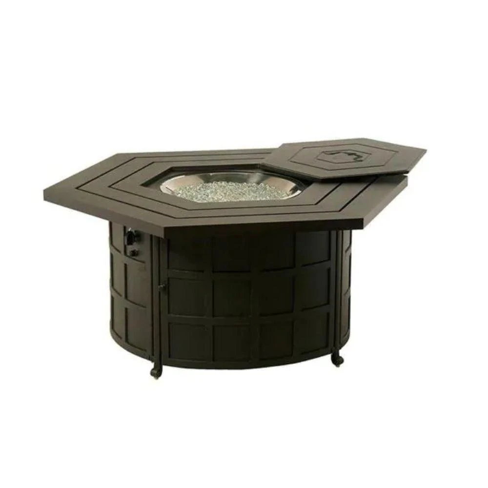 AZ Patio Heaters Hammered Bronze Hexagon LP Fire Pit Table (F-HEX-FPT) 1 AZ Patio Heaters Hammered Bronze Hexagon LP Fire Pit Table (F-HEX-FPT)