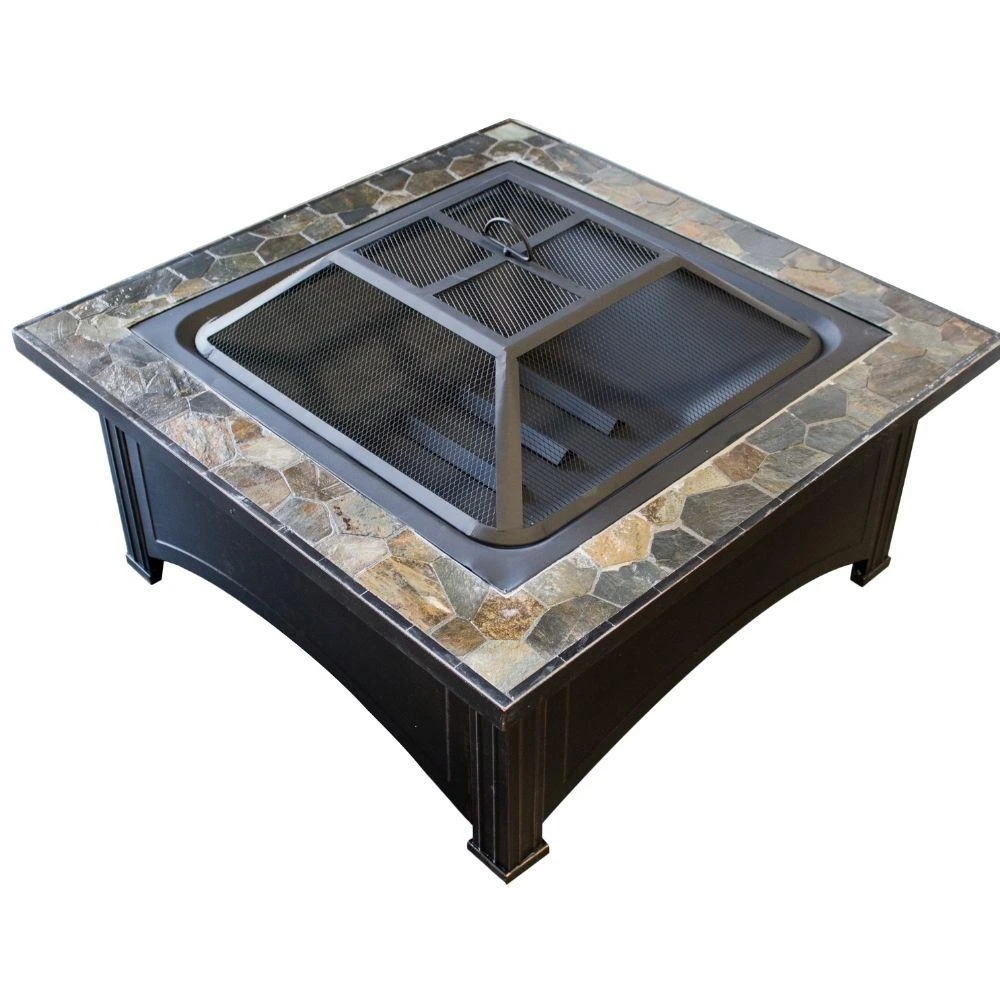 AZ Patio Heaters Slate Tile 36-Inch Square Fire Pit (FT-51133D) 1 AZ Patio Heaters Slate Tile 36-Inch Square Fire Pit (FT-51133D)