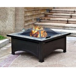 AZ Patio Heaters Slate Tile 36-Inch Square Fire Pit (FT-51133D) 6 AZ Patio Heaters Slate Tile 36-Inch Square Fire Pit (FT-51133D) -Dimplex Officials az patio heaters az patio heaters slate tile 36 square fire pit ft 51133d 28380740091998