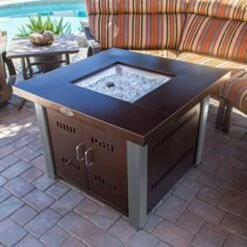 AZ Patio Heaters Two-Tone 38-Inch Square LP Fire Pit Table (GS-F-PCSS) 10 AZ Patio Heaters Two-Tone 38-Inch Square LP Fire Pit Table (GS-F-PCSS) -Dimplex Officials az patio heaters az patio heaters two tone 38 square gas fire pit table gs f pcss 28397059997790