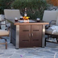 AZ Patio Heaters Two-Tone 38-Inch Square LP Fire Pit Table (GS-F-PCSS) 11 AZ Patio Heaters Two-Tone 38-Inch Square LP Fire Pit Table (GS-F-PCSS) -Dimplex Officials az patio heaters az patio heaters two tone 38 square gas fire pit table gs f pcss 28397062455390