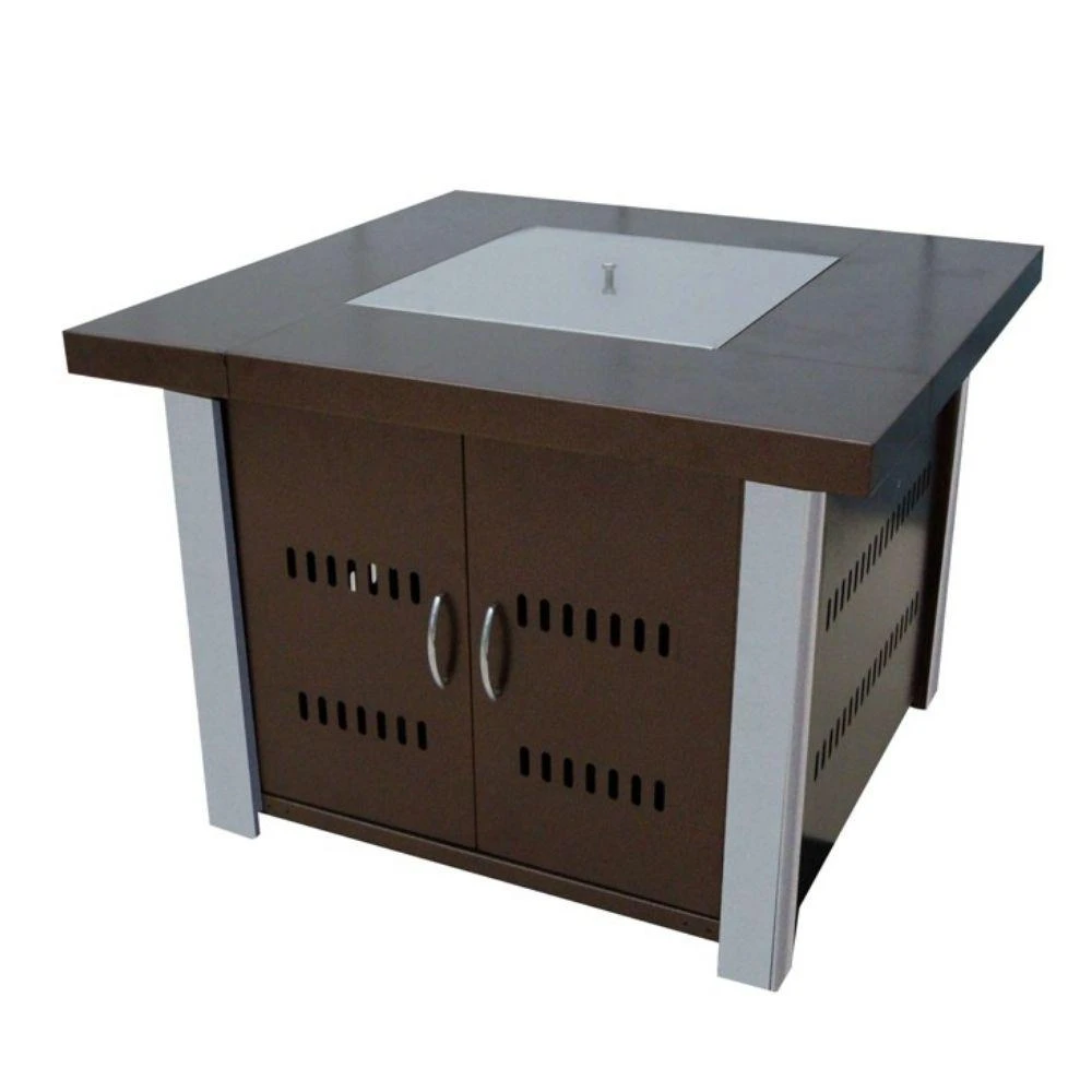 AZ Patio Heaters Two-Tone 38-Inch Square LP Fire Pit Table (GS-F-PCSS) 2 AZ Patio Heaters Two-Tone 38-Inch Square LP Fire Pit Table (GS-F-PCSS) - Image 2