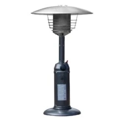 AZ Patio Heaters Hiland Round Hammered Silver Tabletop Propane Patio Heater (HLDS032-C)