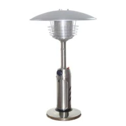 AZ Patio Heaters Hiland Round Stainless Steel Tabletop Propane Patio Heater (HLDS032-B)
