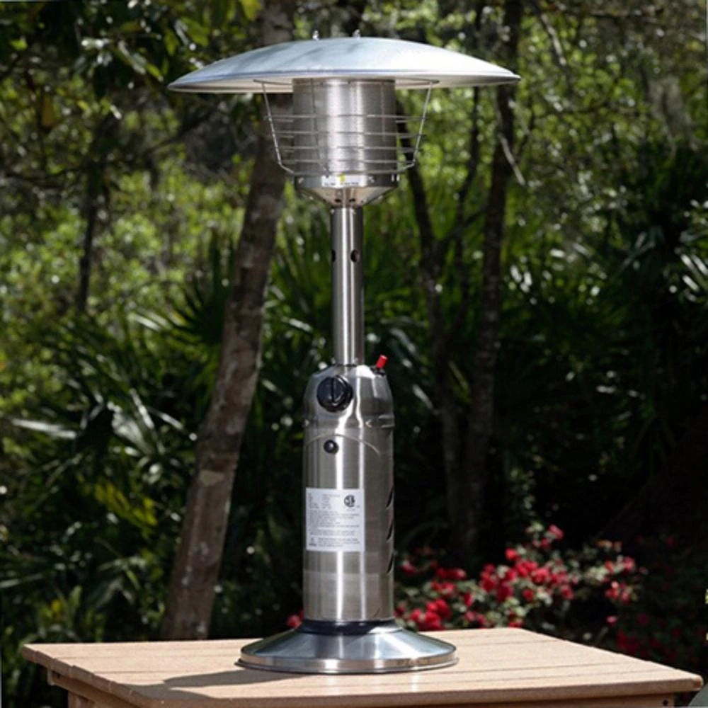 AZ Patio Heaters Hiland Round Stainless Steel Tabletop Propane Patio Heater (HLDS032-B) 2 AZ Patio Heaters Hiland Round Stainless Steel Tabletop Propane Patio Heater (HLDS032-B) - Image 2