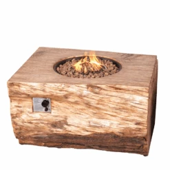 Direct Wicker 44-Inch Rectangular Tree Stump LP Fire Pit Table (PAG-2170)