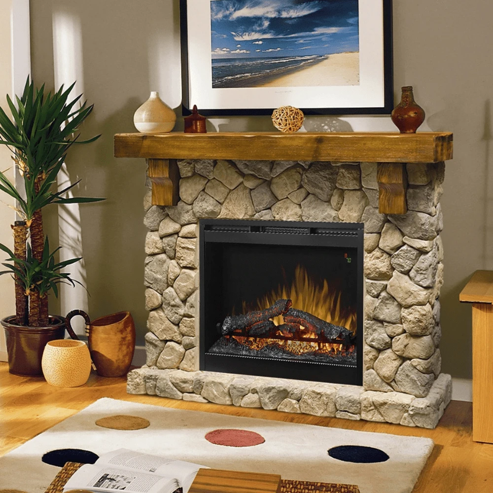 Dimplex Fieldstone Electric Fireplace And Mantel Package (GDS28L8-904ST) 2 Dimplex Fieldstone Electric Fireplace And Mantel Package (GDS28L8-904ST) - Image 2