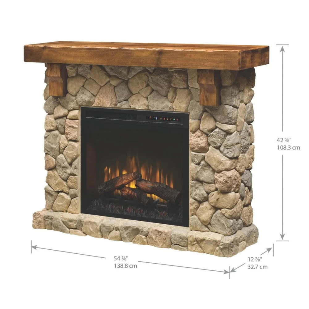 Dimplex Fieldstone Electric Fireplace And Mantel Package (GDS28L8-904ST) 3 Dimplex Fieldstone Electric Fireplace And Mantel Package (GDS28L8-904ST) - Image 3