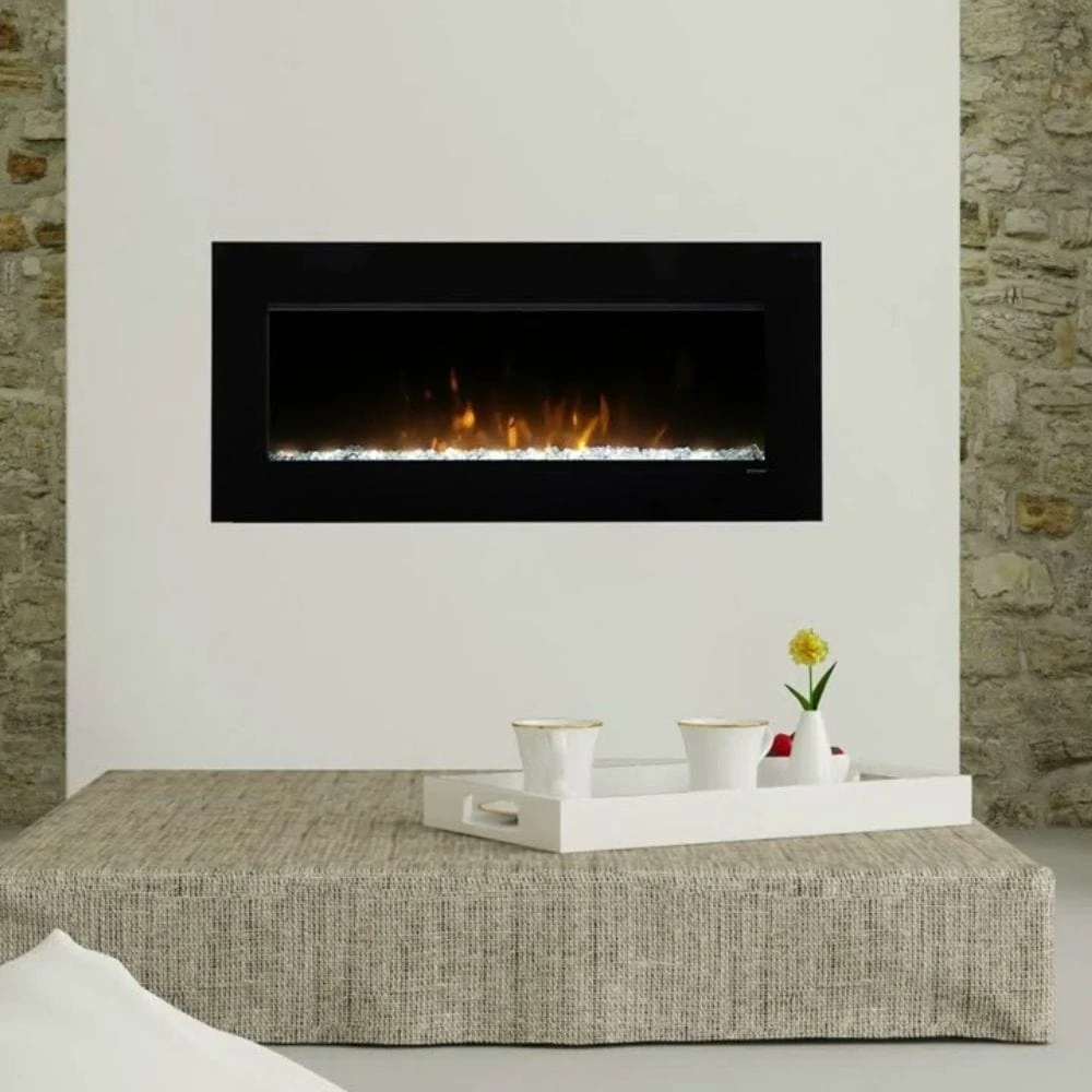 Dimplex Nicole 43-Inch Wall Mounted Electric Fireplace - Black Glass (DWF3651B) 2 Dimplex Nicole 43-Inch Wall Mounted Electric Fireplace - Black Glass (DWF3651B) - Image 2