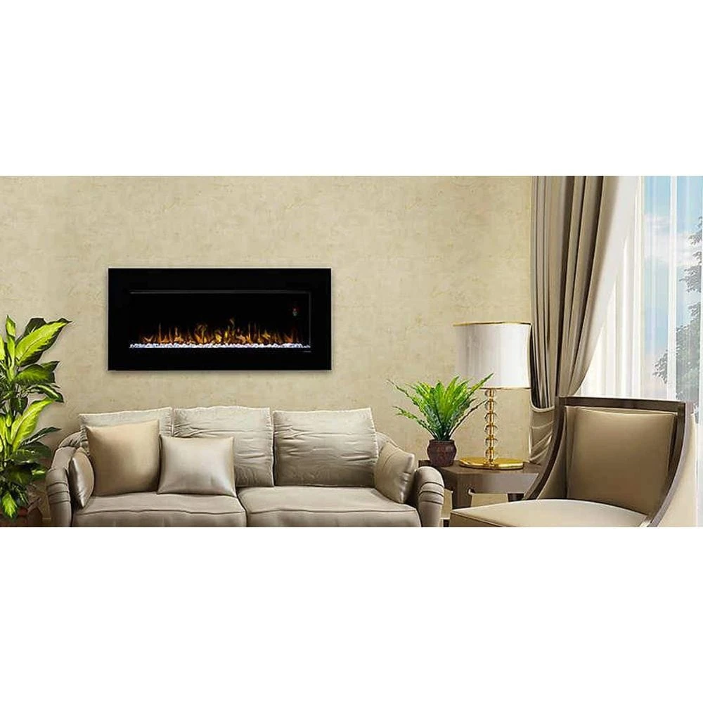 Dimplex Nicole 43-Inch Wall Mounted Electric Fireplace - Black Glass (DWF3651B) 4 Dimplex Nicole 43-Inch Wall Mounted Electric Fireplace - Black Glass (DWF3651B) - Image 4
