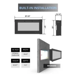 Dimplex Revillusion 36-Inch Portrait Built-in Electric Firebox -Dimplex Officials dimplex revillusion 36 inch portrait built in electric firebox 29927435665502