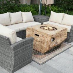 Direct Wicker 44-Inch Rectangular Tree Stump LP Fire Pit Table (PAG-2170) -Dimplex Officials direct wicker 44 inch rectangular tree stump lp fire pit table pag 2170 pag 2170 8844053028602 29117868736606