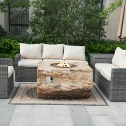Direct Wicker 44-Inch Rectangular Tree Stump LP Fire Pit Table (PAG-2170) -Dimplex Officials direct wicker 44 inch rectangular tree stump lp fire pit table pag 2170 pag 2170 8844053028602 29117868769374