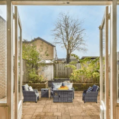 Direct Wicker Amora 5-Piece Outdoor Furniture Set With LP Fire Pit Table (PAF-1801-New) -Dimplex Officials direct wicker amora 5 piece outdoor furniture set with lp fire pit table paf 1801 new paf 1801 new 28941233520734