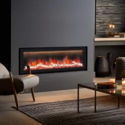 Dynasty Allegro 58-Inch To 82-Inch Flush Mount Smart Electric Fireplace -Dimplex Officials dynasty allegro 58 inch to 82 inch built in linear smart electric fireplace 58 wide dy bfm58 30283781013598