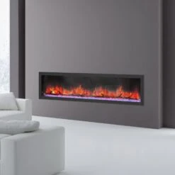 Dynasty Cascade 42-Inch To 82-Inch Built-in Linear Smart Electric Fireplace -Dimplex Officials dynasty cascade 42 inch to 82 inch built in linear smart electric fireplace 29855476154462