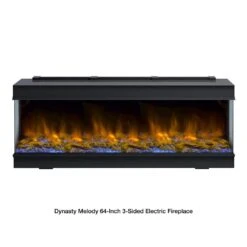Dynasty Melody 3-Sided Smart Electric Fireplace -Dimplex Officials dynasty melody 64 inch 3 sided smart electric fireplace dy bts60 29767812382814