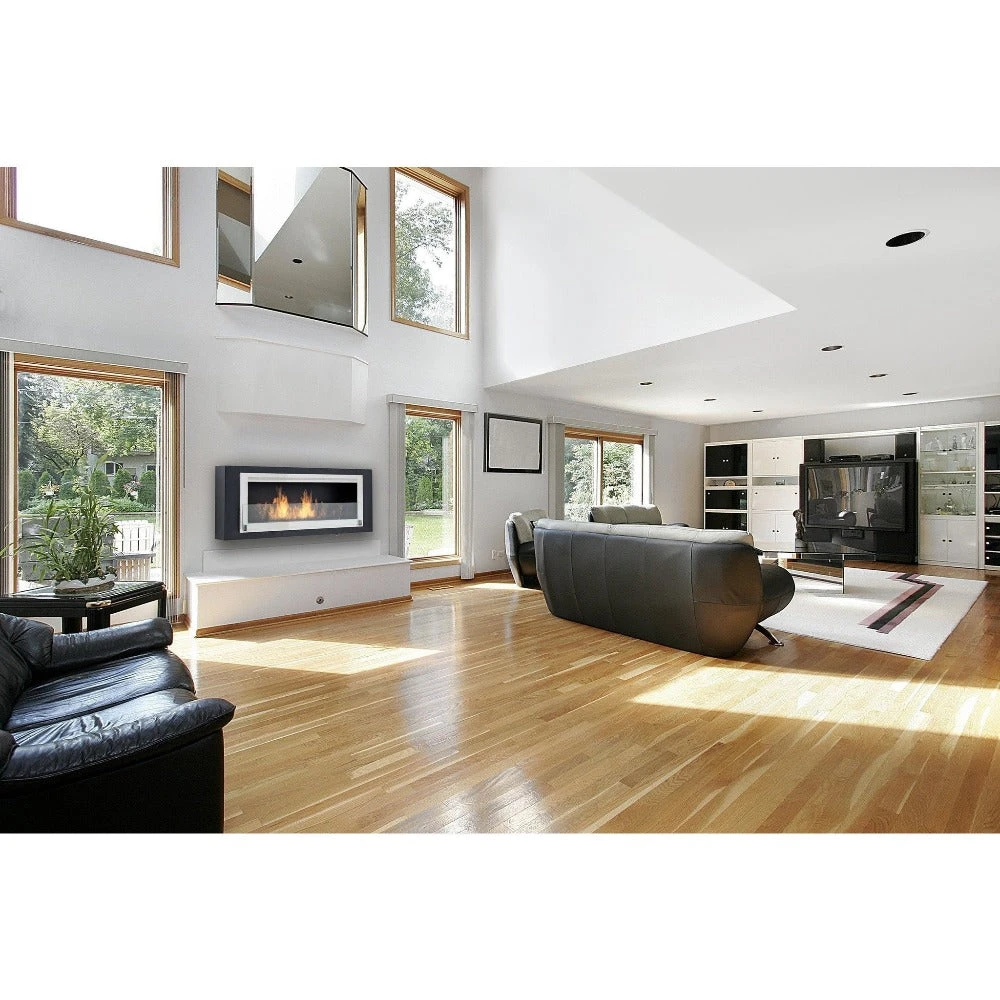 Eco-Feu Santa Cruz 63-Inch Wall Mounted/Built-in Ethanol Fireplace 2 Eco-Feu Santa Cruz 63-Inch Wall Mounted/Built-in Ethanol Fireplace - Image 2