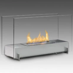 Eco-Feu Vision I 29-Inch Free Standing Ethanol Fireplace -Dimplex Officials eco feu eco feu vision i 29 free standing ethanol fireplace stainless steel 28353155367006