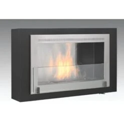 Eco-Feu Montreal 42-Inch Wall Mounted/Built-in Ethanol Fireplace -Dimplex Officials eco feu montreal 42 inch wall mounted built in ethanol fireplace matte black with stainless interior wu 00129 sb 6 28041 00129 1 29673087402078