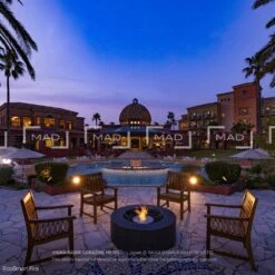 EcoSmart Fire Ark 39-Inch Round Concrete Fire Pit Table -Dimplex Officials ecosmart fire ark 39 inch round concrete fire pit table 29707808604254