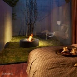 EcoSmart Fire Ark 39-Inch Round Concrete Fire Pit Table -Dimplex Officials ecosmart fire ark 39 inch round concrete fire pit table 29707808637022